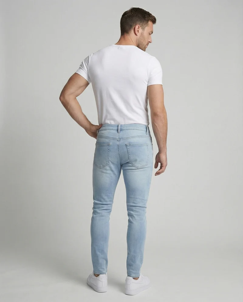 Herren Stretch-Jeans Schlank Konisch Fünf-Taschen