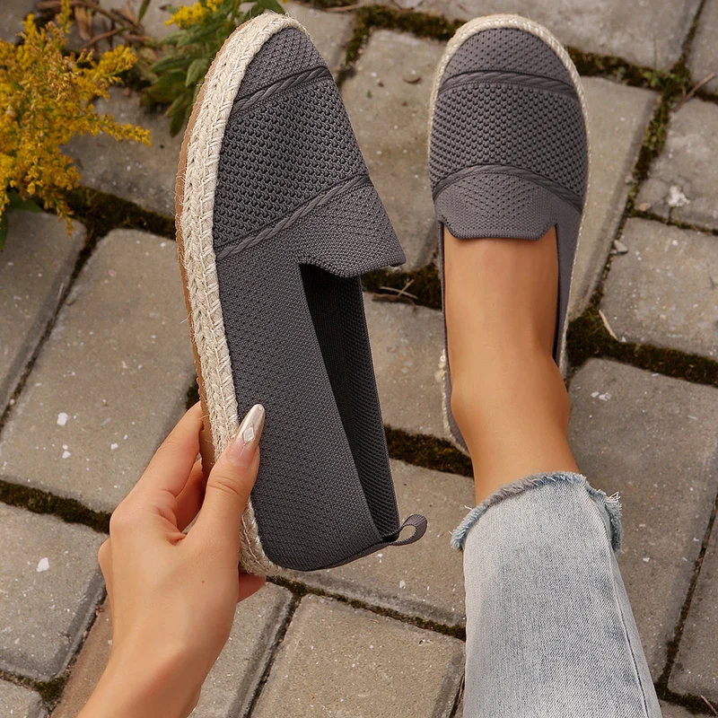 Damen Espadrilles mit atmungsaktivem Netzdesign und flexibler Sohle