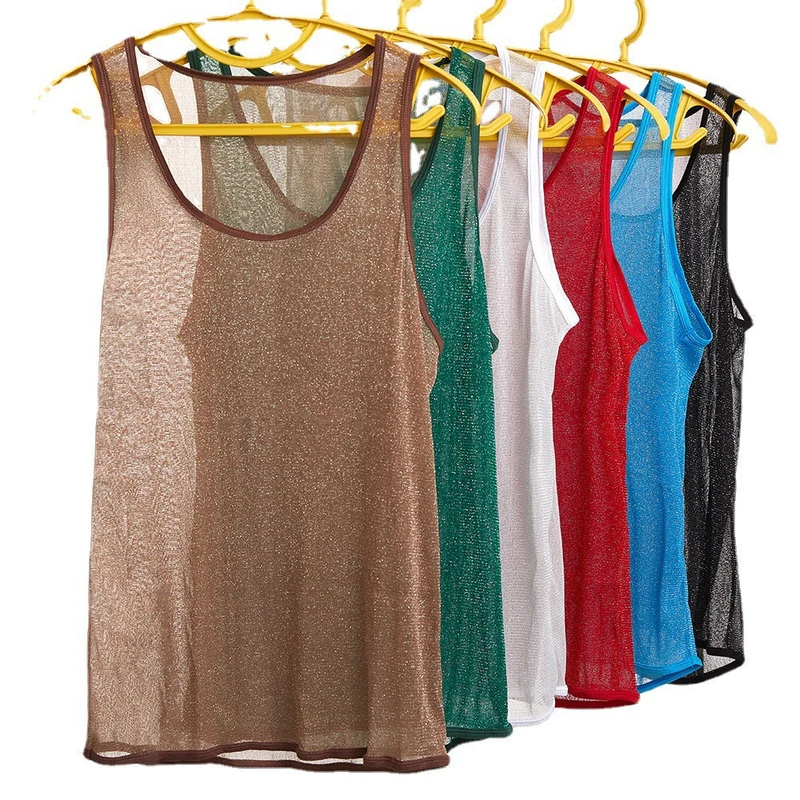 Herren Sportliches Netz-Tanktop