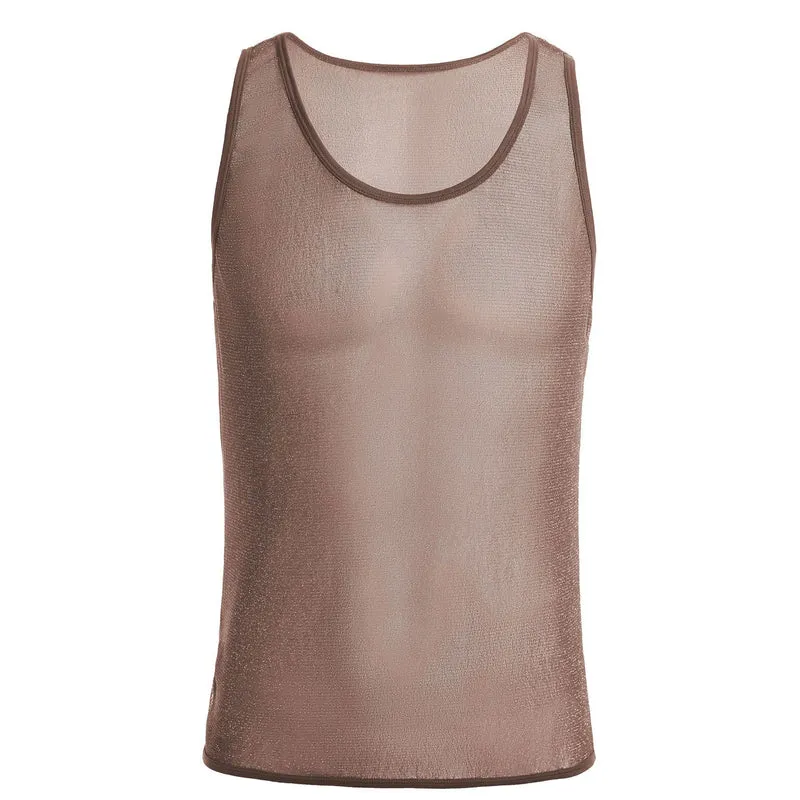Herren Sportliches Netz-Tanktop