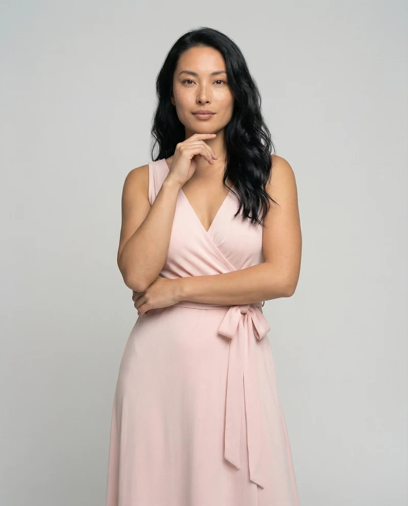 Damen Gala-Maxikleid mit Wickelfront