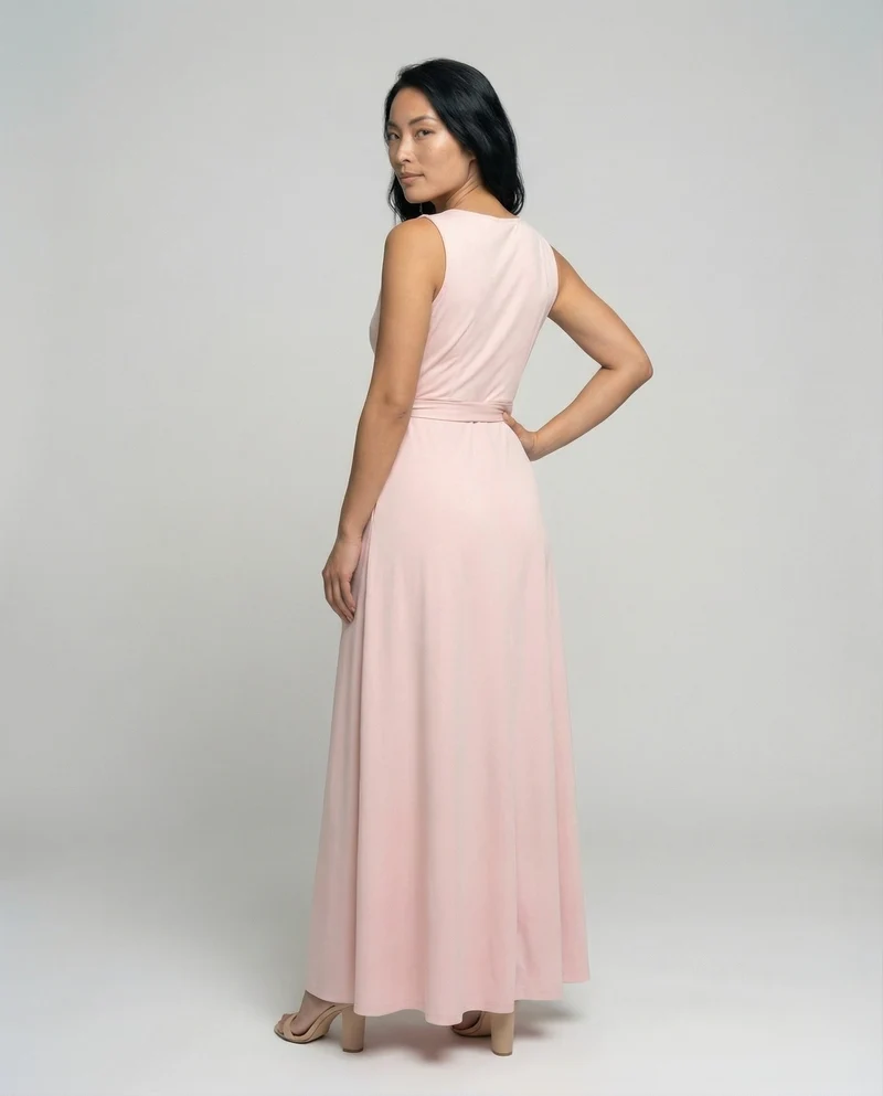 Damen Gala-Maxikleid mit Wickelfront