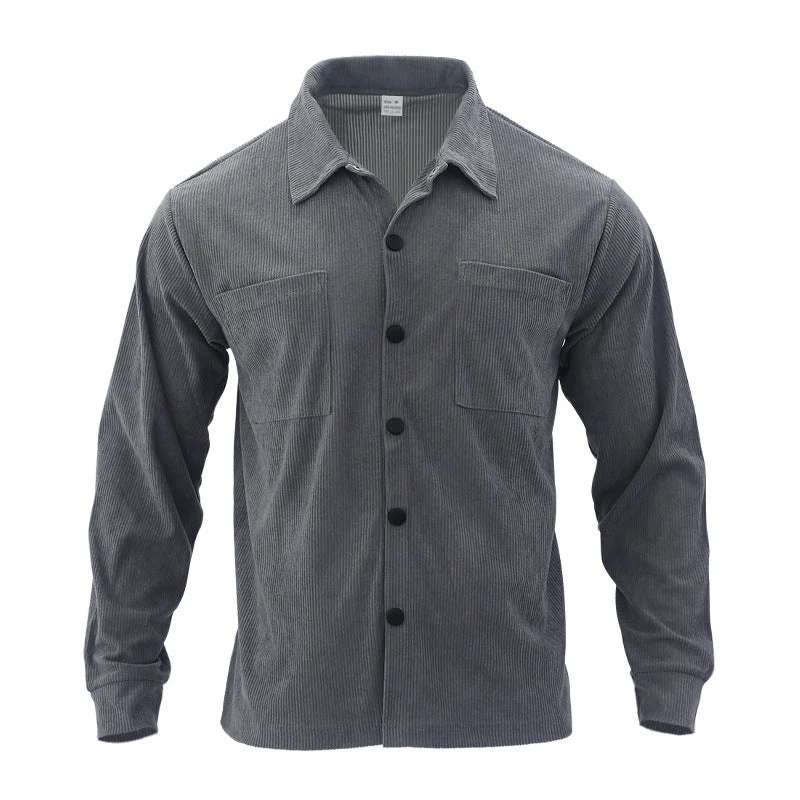 Herren Hochwertige Cordjacke mit praktischen Brusttaschen