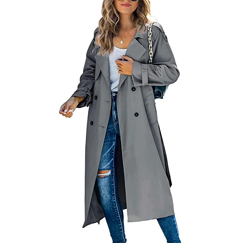 Langer Trenchcoat Zeitlos & Funktional