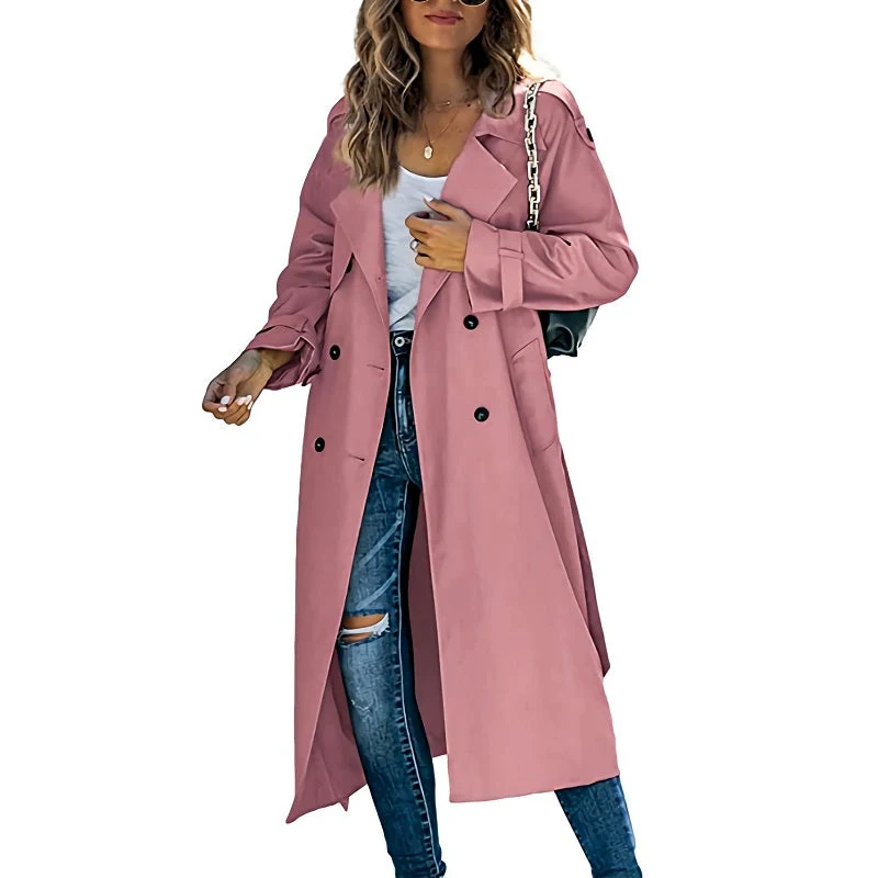 Langer Trenchcoat Zeitlos & Funktional