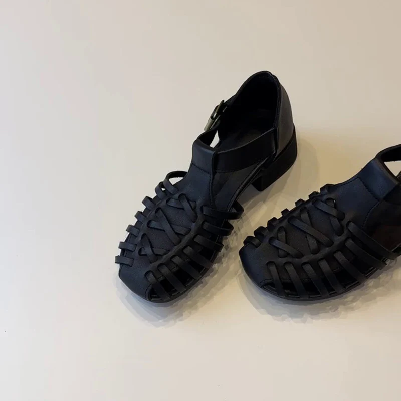 Damen Sandalen im trendigen Gitterdesign mit Blockabsatz Nord Taschen