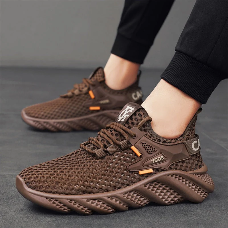 Damen Leichte Lauf-Sneaker mit atmungsaktivem Mesh-Obermaterial und rutschfester Sohle