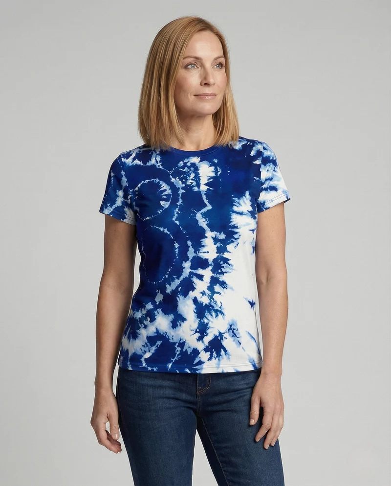Printshirt Damen Pfauenmotiv Kurzarm