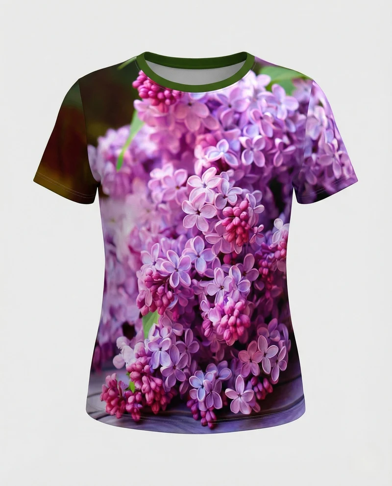 Printshirt Damen Pfauenmotiv Kurzarm