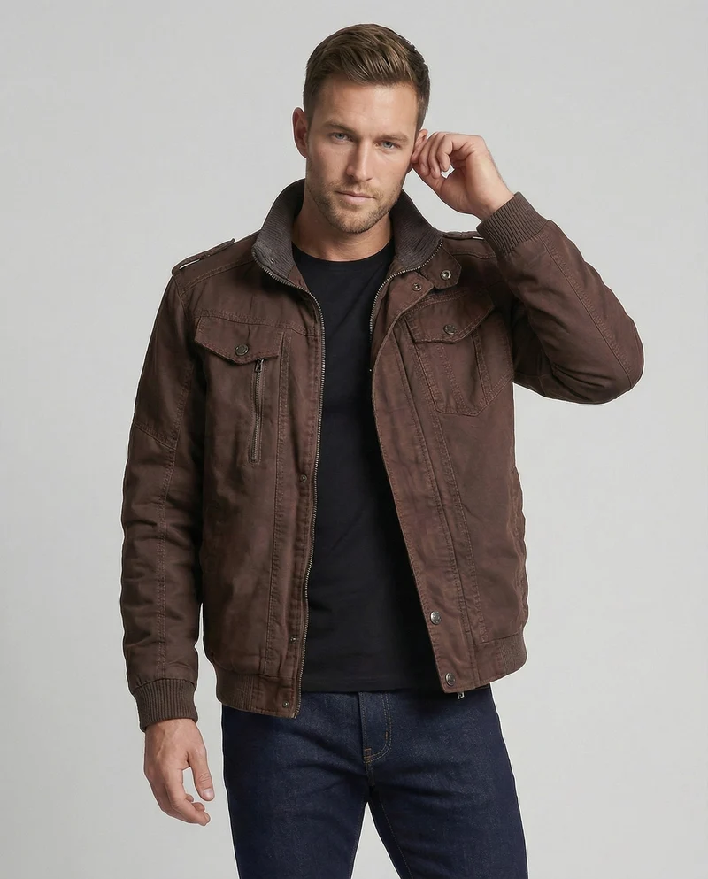 Herren Canvasjacke Baumwolle robust