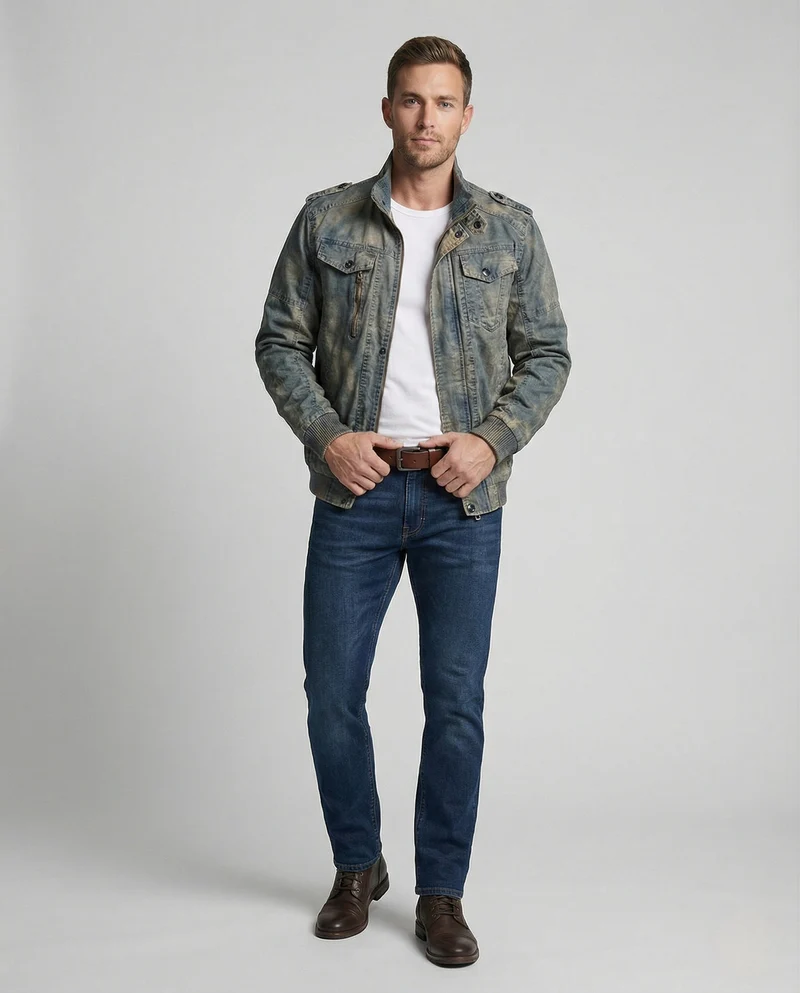 Herren Canvasjacke Baumwolle robust