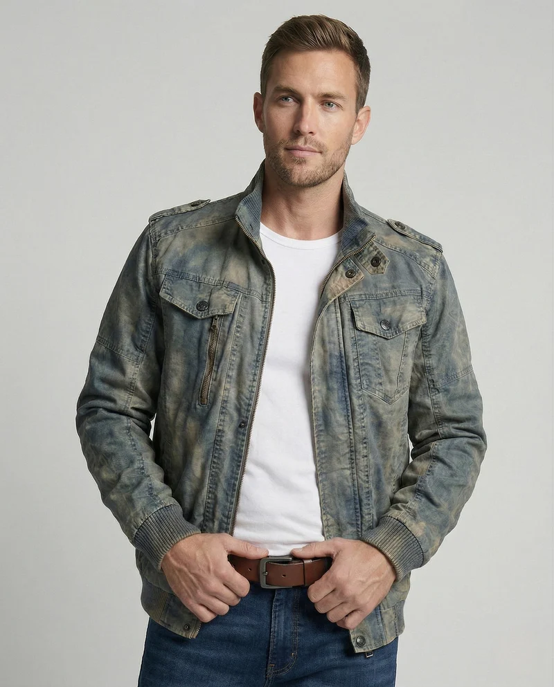 Herren Canvasjacke Baumwolle robust