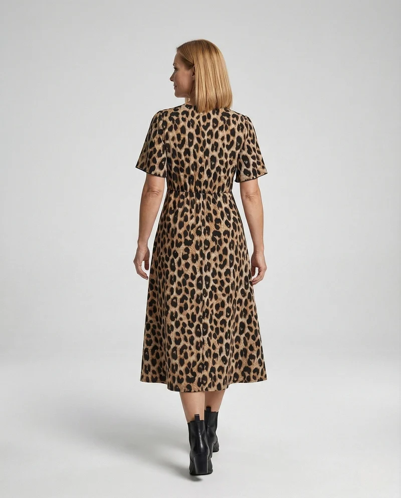 Freizeitkleid Damen Midikleid A-Linie