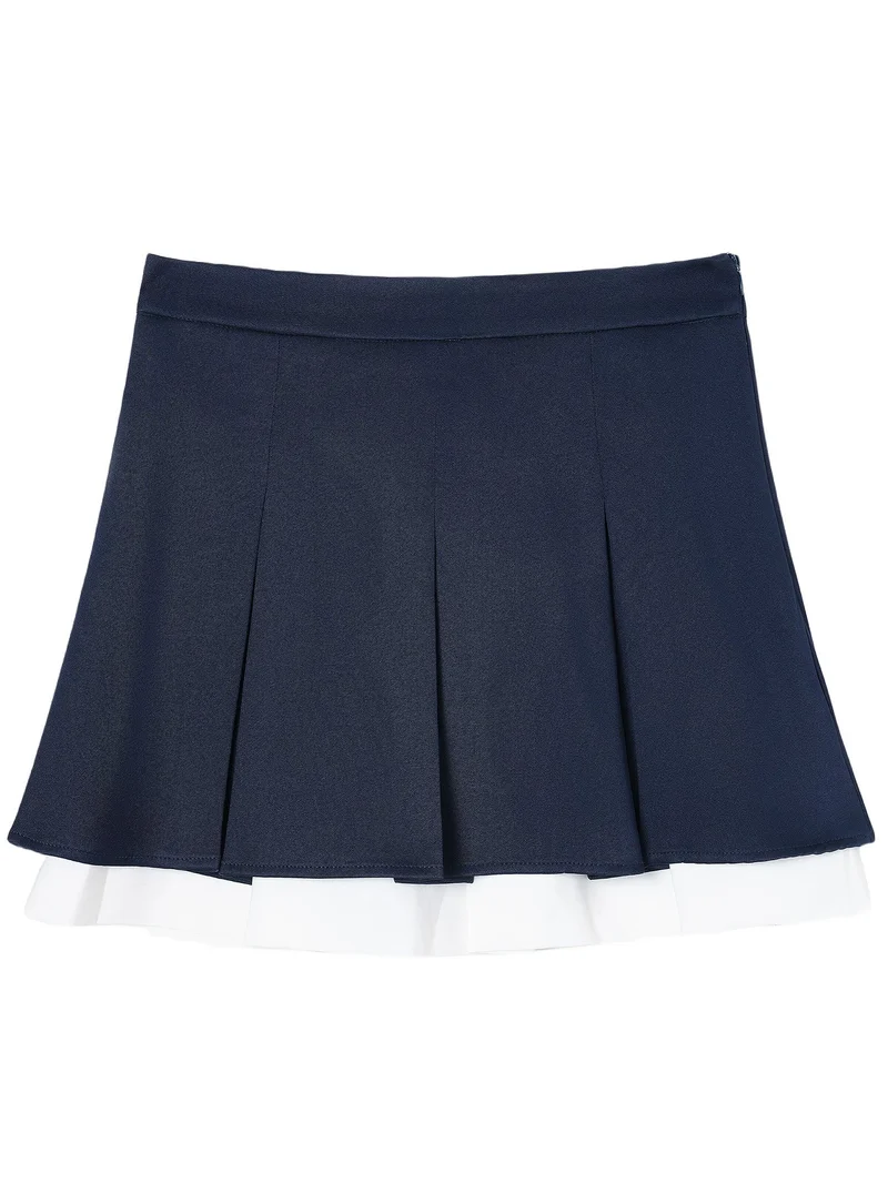 Damen nan luftige Tunika-Hemdbluse mit Polokragen, halber Knopfleiste und abgerundetem Saum
