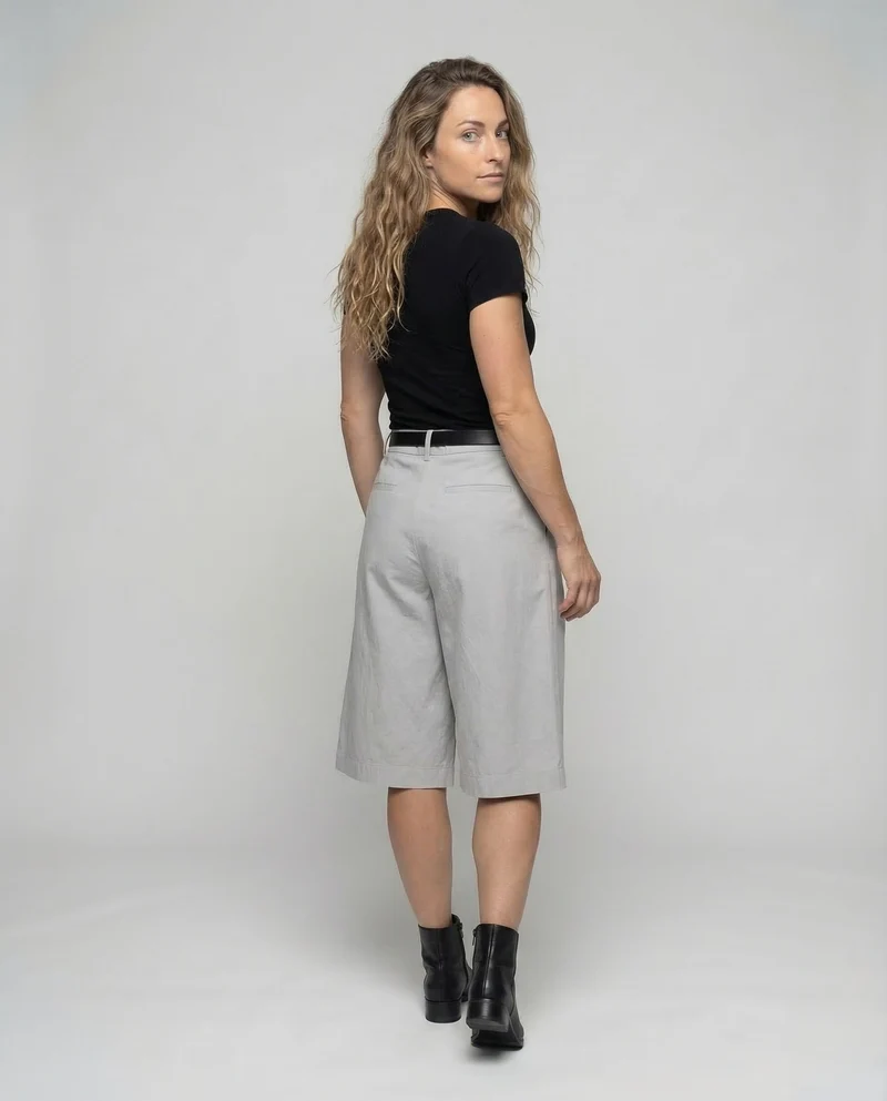 Damen Bermuda-Culotte Leichter Twill