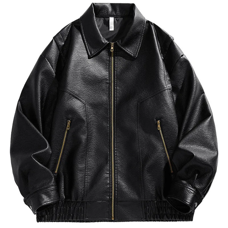 Herren kurz geschnittene jacke mit elastischem Bund und Taschen
