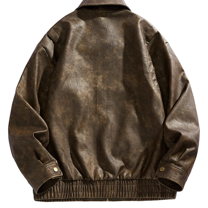 Herren kurz geschnittene jacke mit elastischem Bund und Taschen