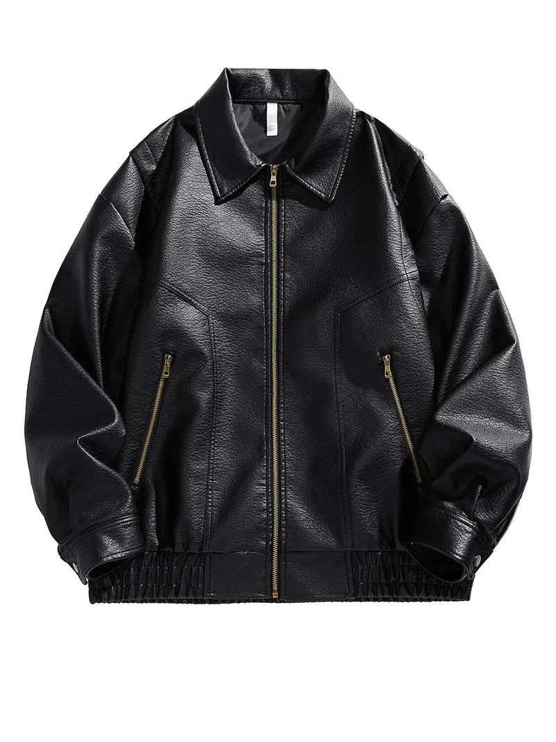 Herren kurz geschnittene jacke mit elastischem Bund und Taschen