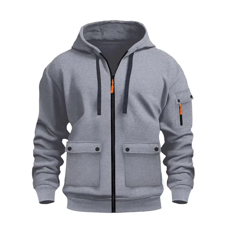 Herren funktionale Kapuzenjacke mit mehreren Taschen