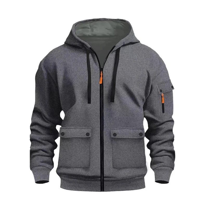 Herren funktionale Kapuzenjacke mit mehreren Taschen