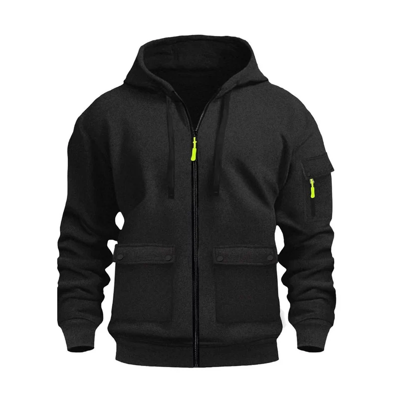 Herren funktionale Kapuzenjacke mit mehreren Taschen