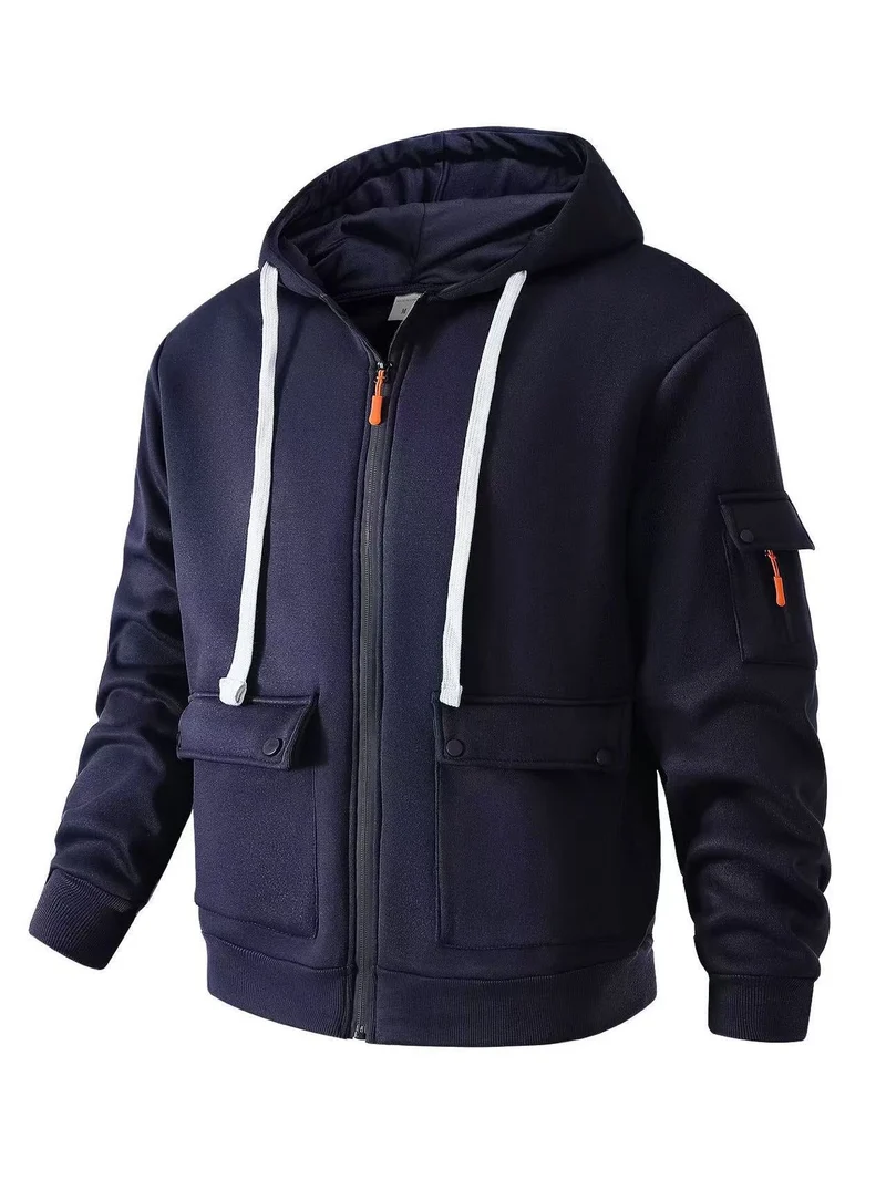 Herren funktionale Kapuzenjacke mit mehreren Taschen