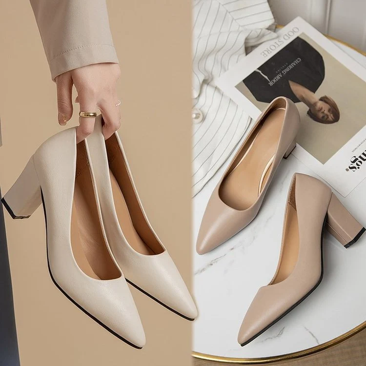 Damen elegante Pumps mit blockierendem Absatz Nord Taschen