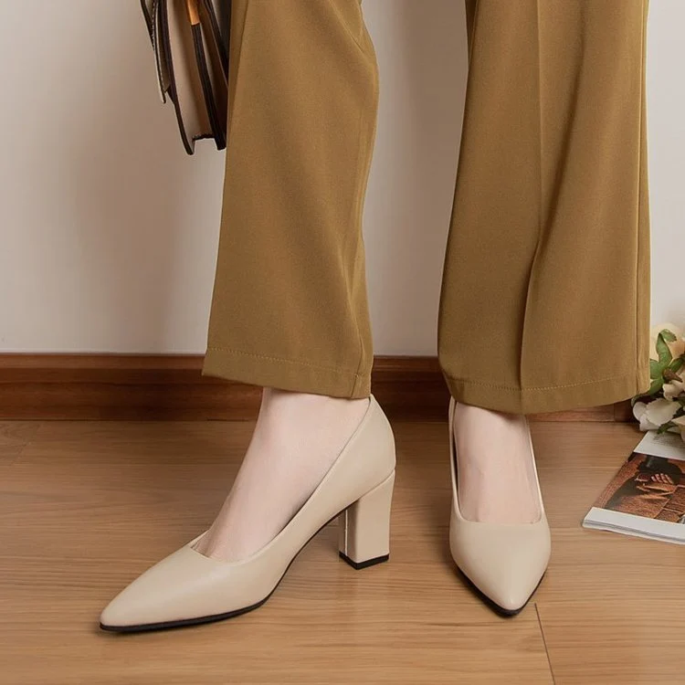 Damen elegante Pumps mit blockierendem Absatz Nord Taschen