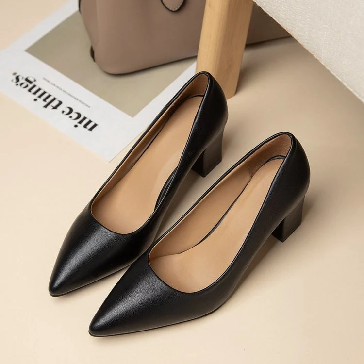 Damen elegante Pumps mit blockierendem Absatz Nord Taschen