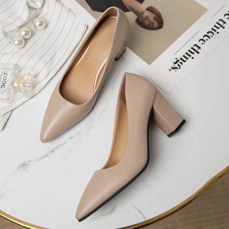 Damen elegante Pumps mit blockierendem Absatz Nord Taschen