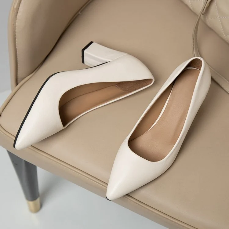 Damen elegante Pumps mit blockierendem Absatz Nord Taschen