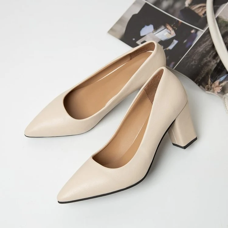 Damen elegante Pumps mit blockierendem Absatz Nord Taschen