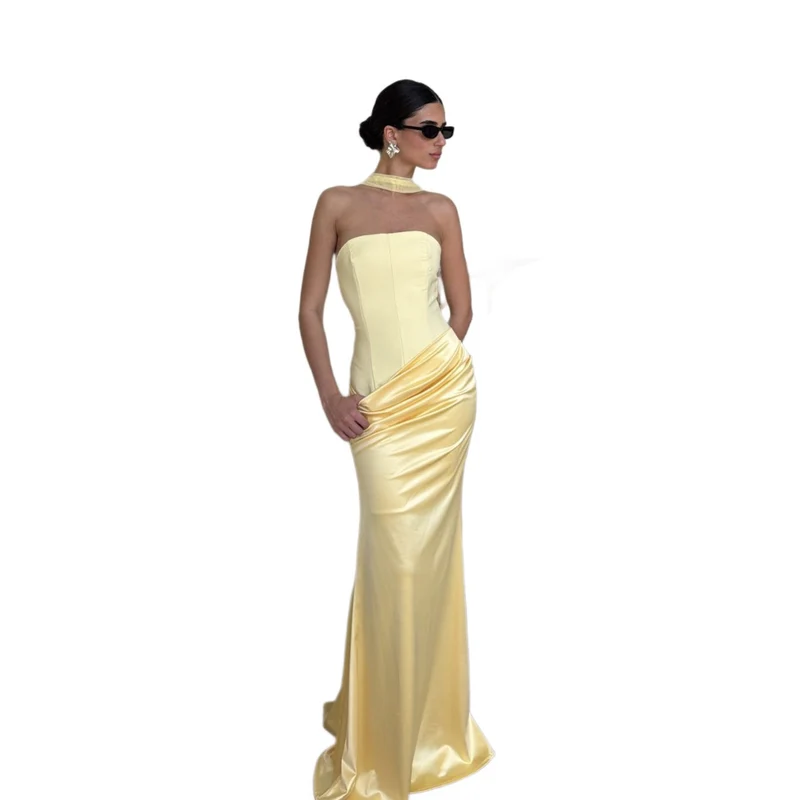Damen Bodycon Abendkleid mit eleganter Drapierung Nord Taschen