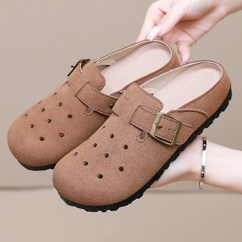 Damen Komfortable Clogs mit verstellbarem Riemen Nord Taschen
