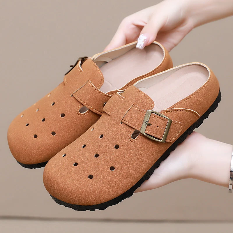 Damen Komfortable Clogs mit verstellbarem Riemen Nord Taschen