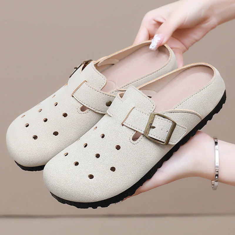 Damen Komfortable Clogs mit verstellbarem Riemen Nord Taschen