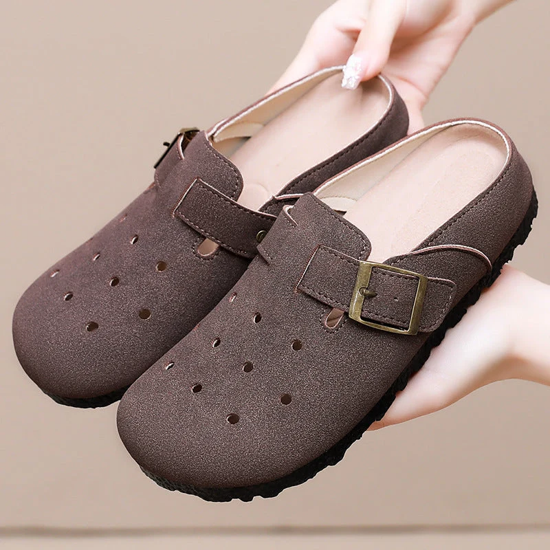 Damen Komfortable Clogs mit verstellbarem Riemen Nord Taschen