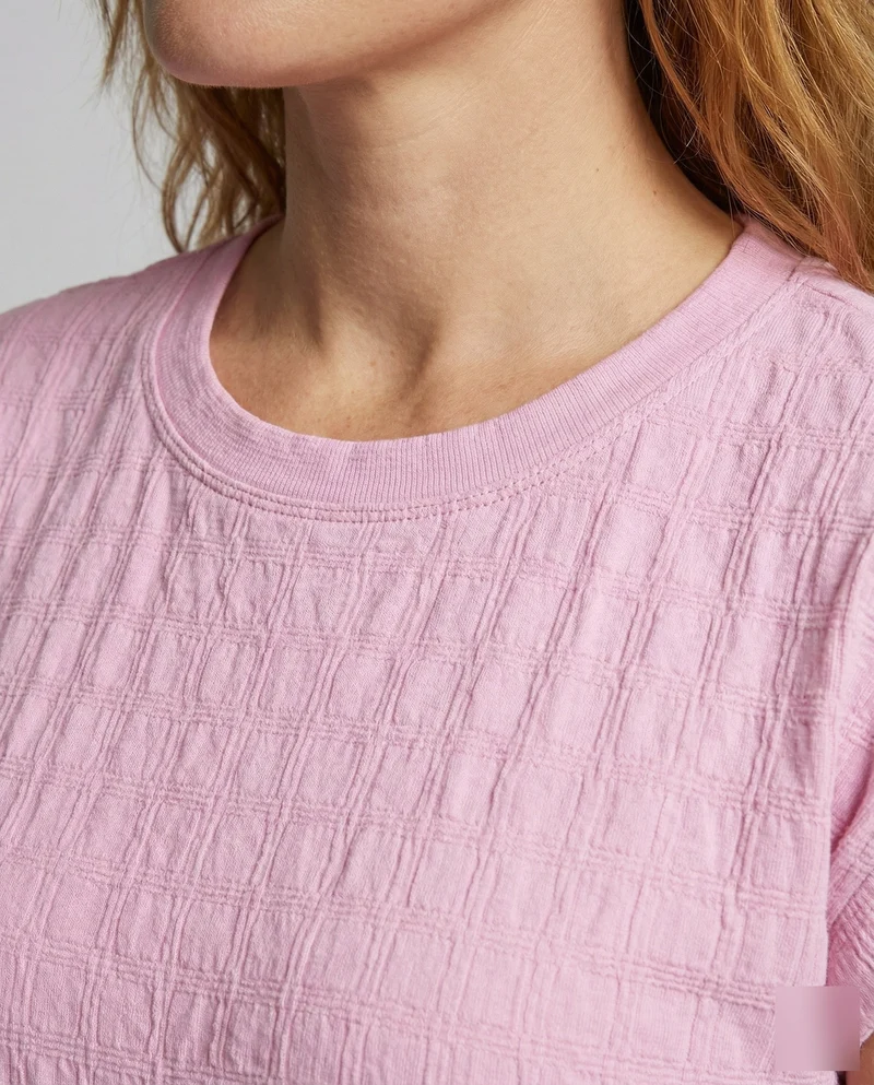 Damen Waffelstruktur Oversize-Shirt