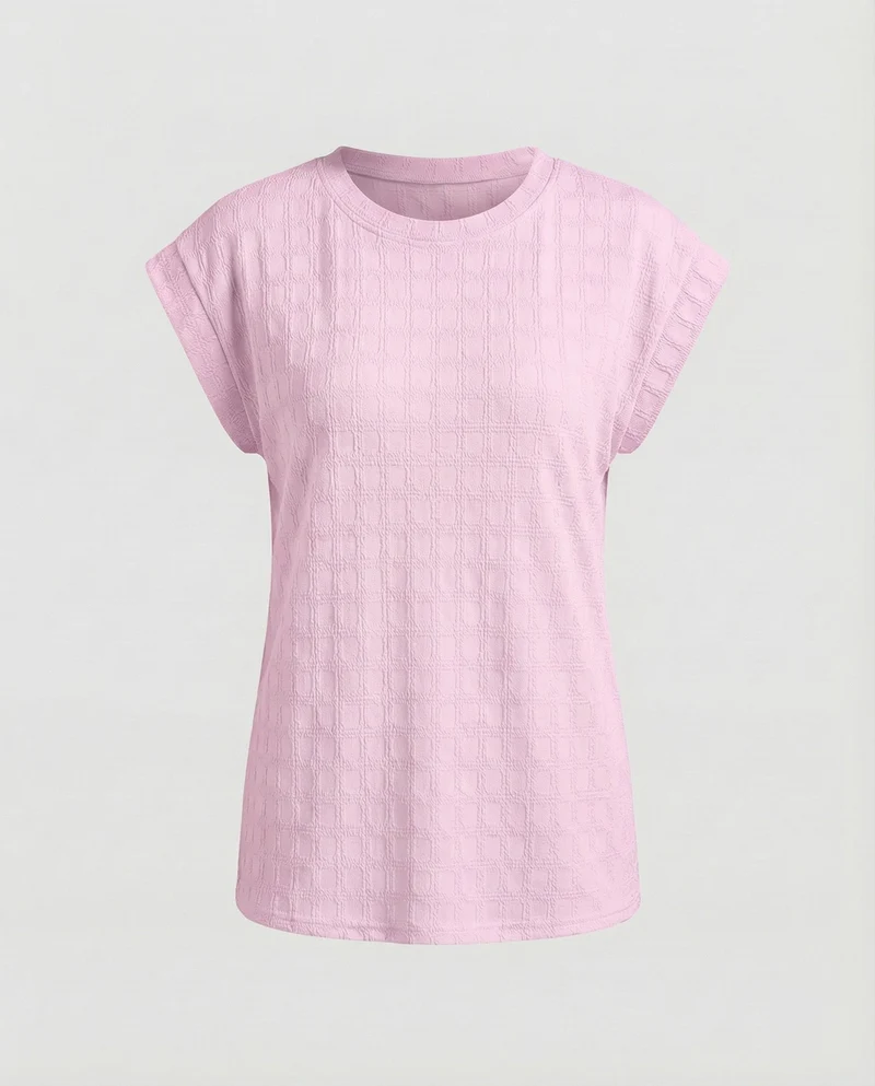 Damen Waffelstruktur Oversize-Shirt