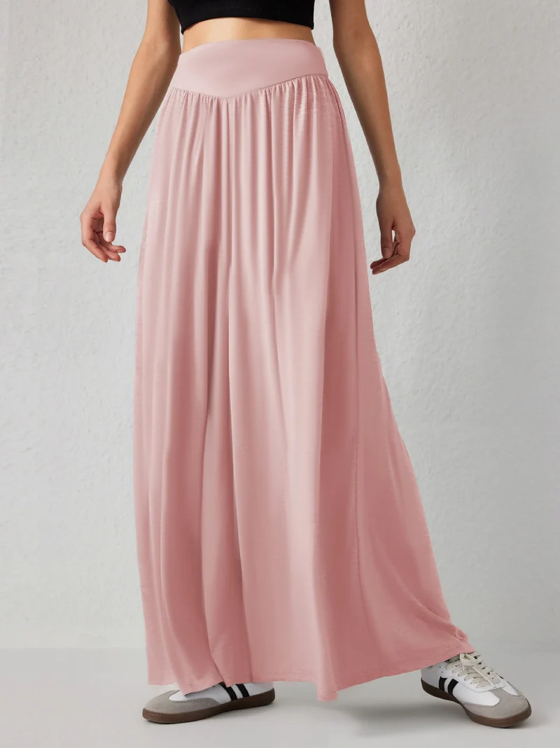 Damen weite Jersey-Hose mit hohem Bund
