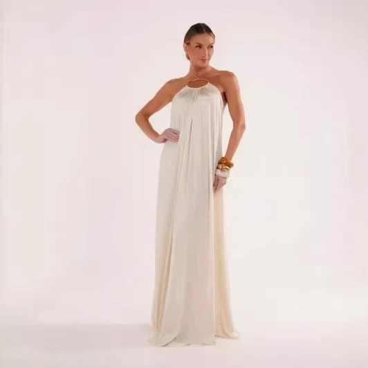 Elegantes Maxikleid mit Halsband