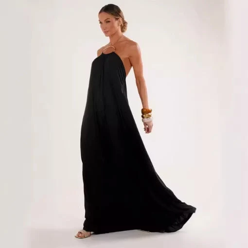 Elegantes Maxikleid mit Halsband