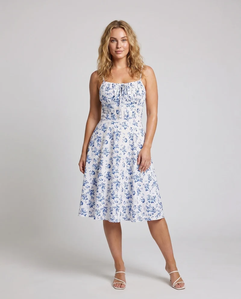 Damen Sommerliches Blumenkleid Nord Taschen