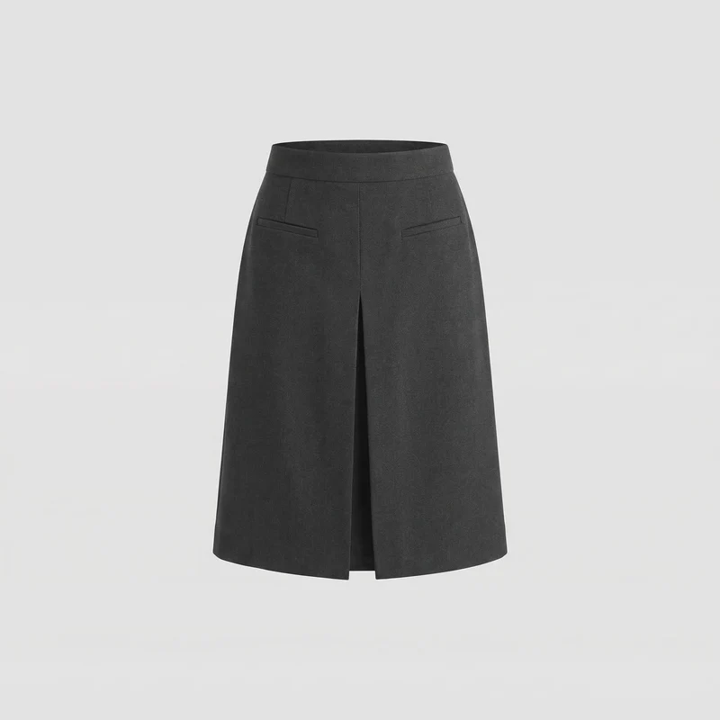 Damen Wollrock Knielang A-Linie