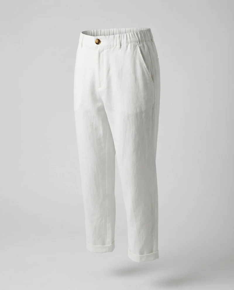 Damen Bequeme Chinohose mit umgeschlagenem Saum