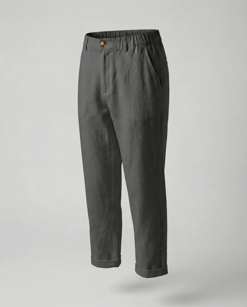 Damen Bequeme Chinohose mit umgeschlagenem Saum