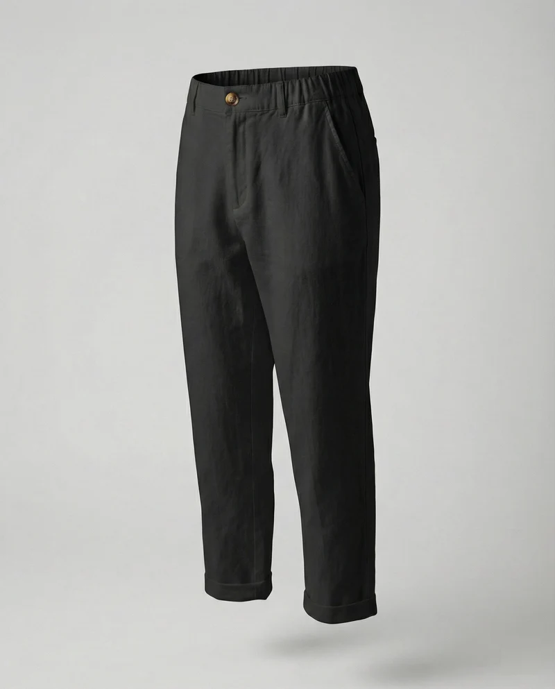 Damen Bequeme Chinohose mit umgeschlagenem Saum