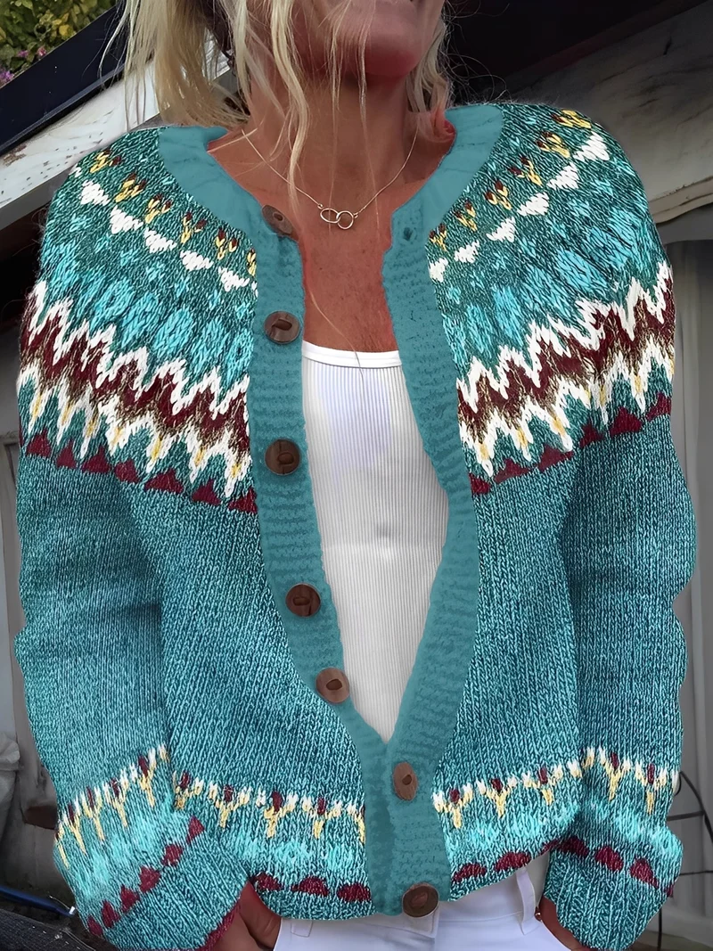 Elegante Damenstrickjacke mit Knöpfen