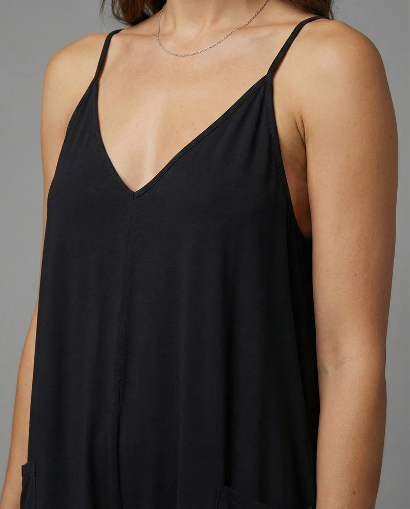 Damen Jersey-Overall mit Spaghettiträgern