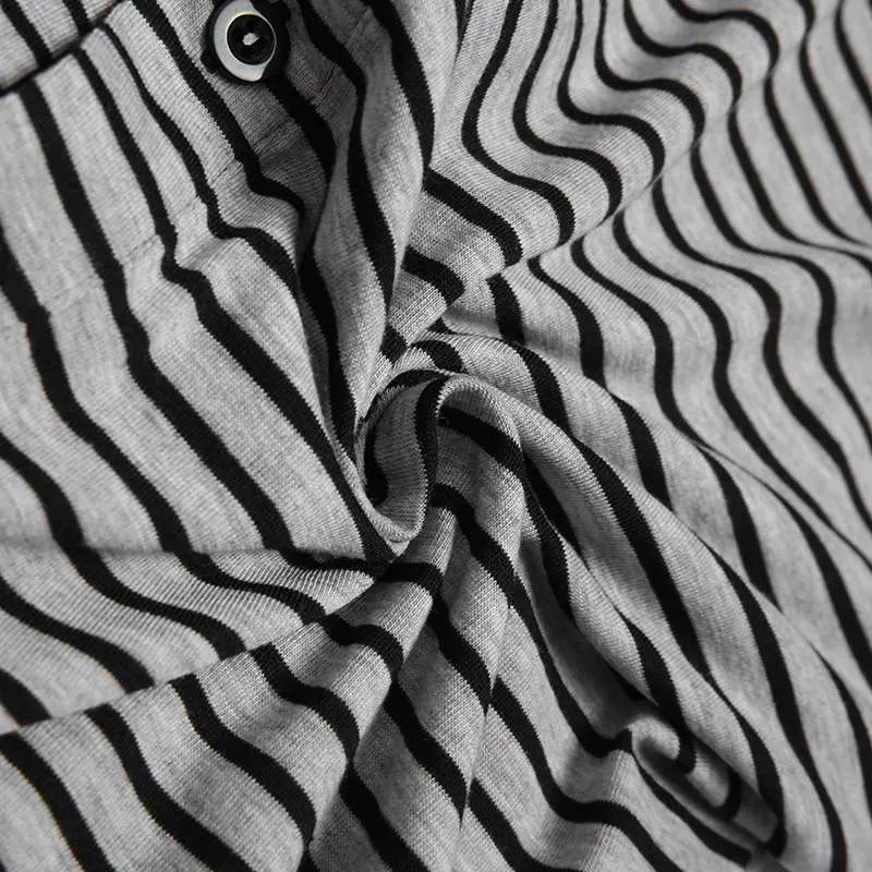 Herren Langarm Schlafanzugset mit komfortablem Knopfdesign